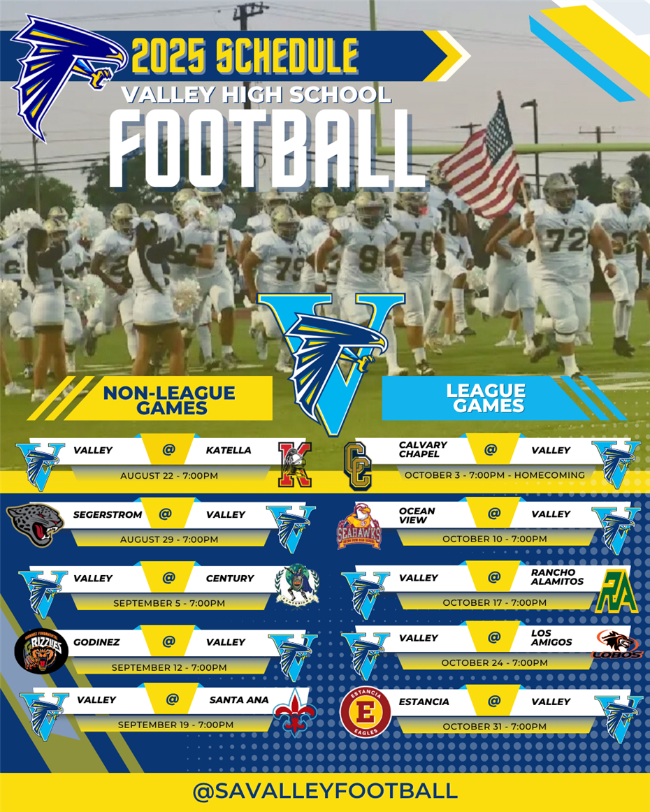  Valley HS Football Schedule